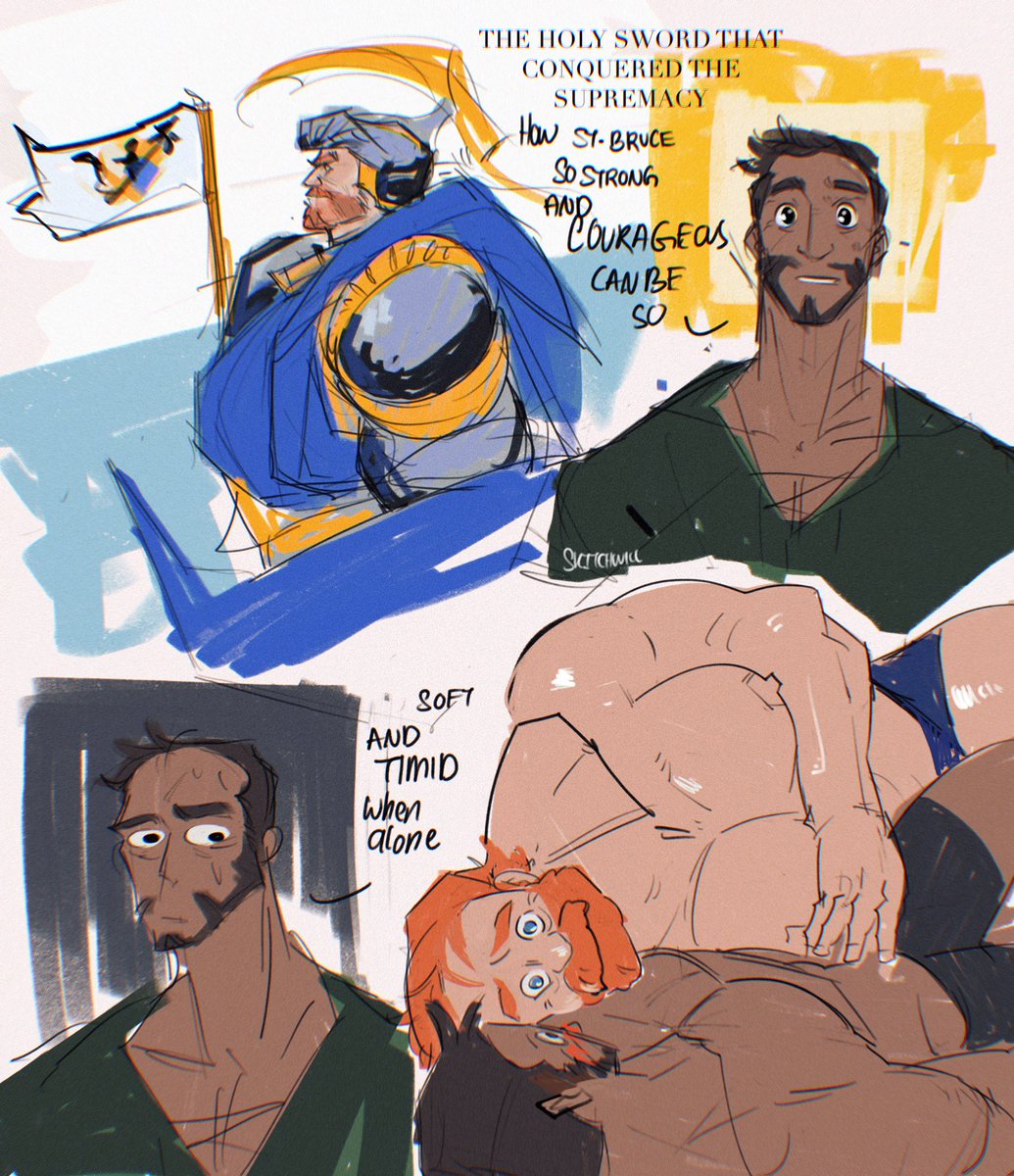 the virgin knight Chris know that Bruce cannot have sex cus once he have sex he will be ban from the seven duke, and thus he no longer can protect the kingdom. which is a bad news cus he is the strongest among the seven and can kill an elder dragon with one blow sono SEX #bara