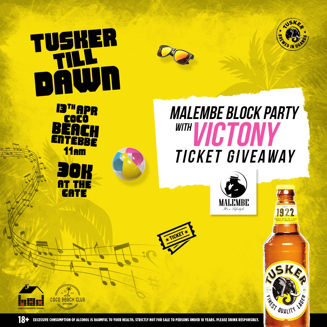 Keep an eye out for @MalembeLife tomorrow—you could win yourself a ticket to the #VictonyBlockParty! 🔥🔥 #TuskerTillDawn