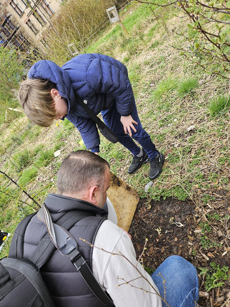 Thank you to @davidha60766557 for coming down to the wee forest this morning and capturing some of the biodiversity in the space. He also took on a #WeeMadBeasties apprentice. @CommuniGALLANT @TheBothyGSC