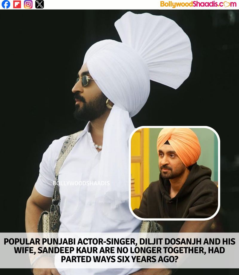 Diljit Dosanjh and Sandeep Kaur have parted ways six years ago. While the murmurs about Diljit's personal life are growing, the actor-singer is not yet ready to reveal details about his personal life. Read here- bollywoodshaadis.com/articles/dilji… #diljitdosanjh #diljitdosanjhfan