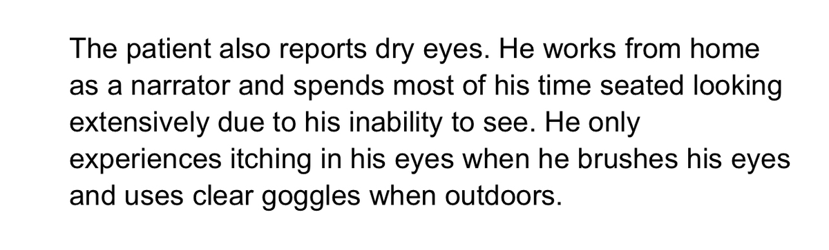 This is the funniest thing I've read today! My Dr thinks I'm 'brushing my eyes' now 🤣 Gotta love the text to speech AI they use for notes. Anyone got a brush? My eyes are itchy 😂🤣