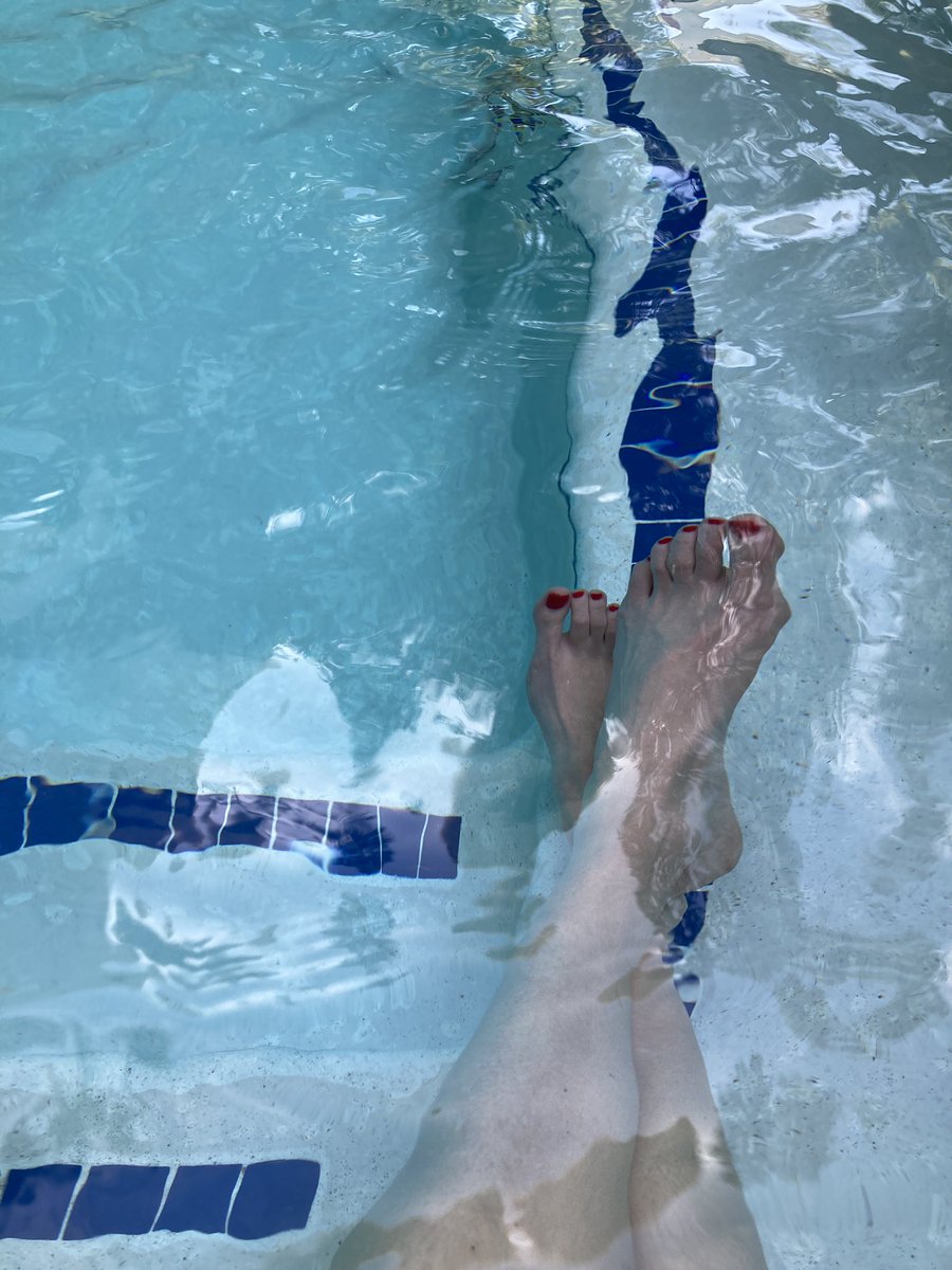 In the pool I am pain free. #ChronicPain