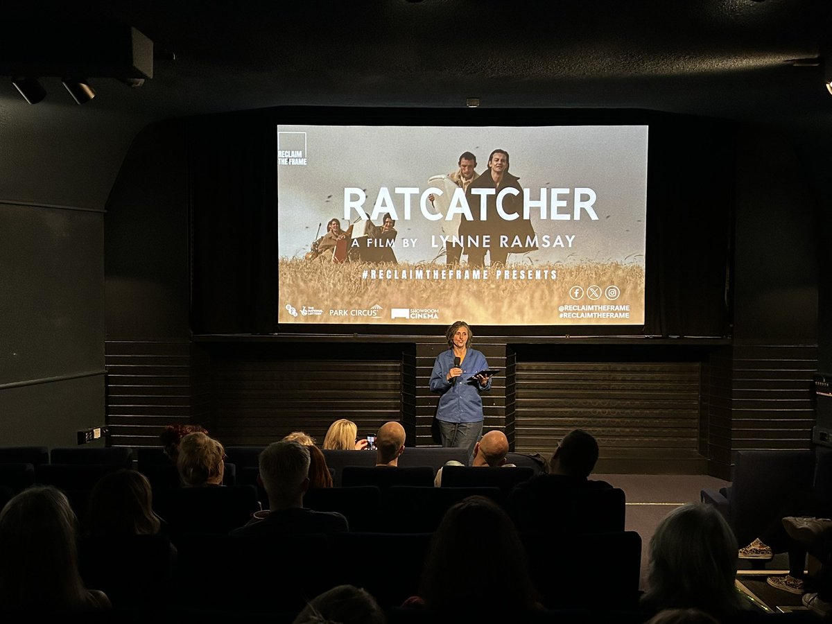 What a beautiful day for being sad 🌞 🌾 🐀 lovely turn out for Ratcatcher’s 20th anniversary courtesy of @ParkCircusFilms with @ReclaimTheFrame / @Melanie_Iredale / @Debbie_Howard1 - on all week @showroomcinema + following up later tonight with Morvern Callar!