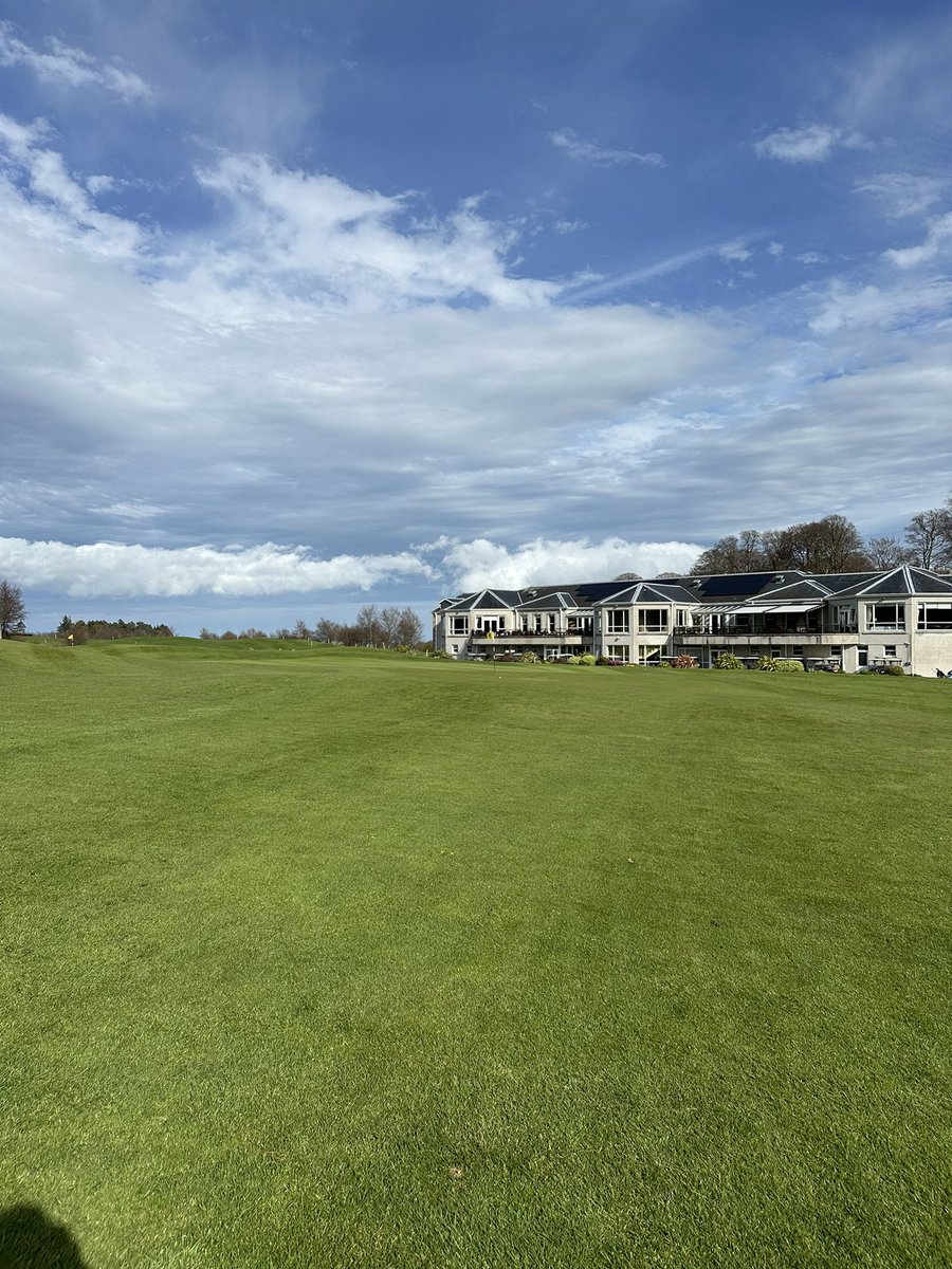 Fabulous conditions on the east course in @powerscourtgolf today the course was in unbelievable knick considering all the rain that has a fallen and proper pace on the greens a credit to the keepers