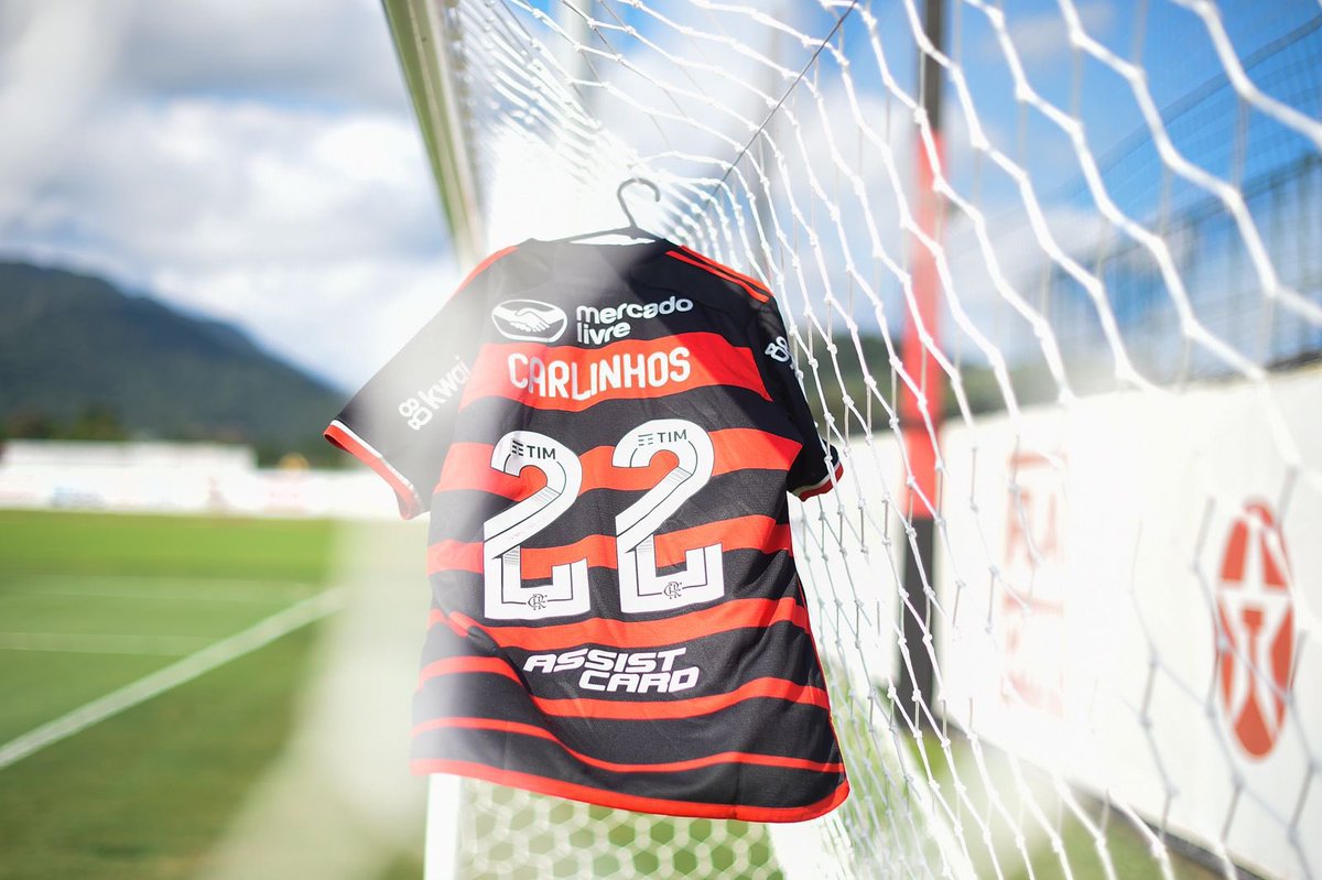 O Flamengo informou que Carlinhos usará o número 22. Imagem: Flamengo