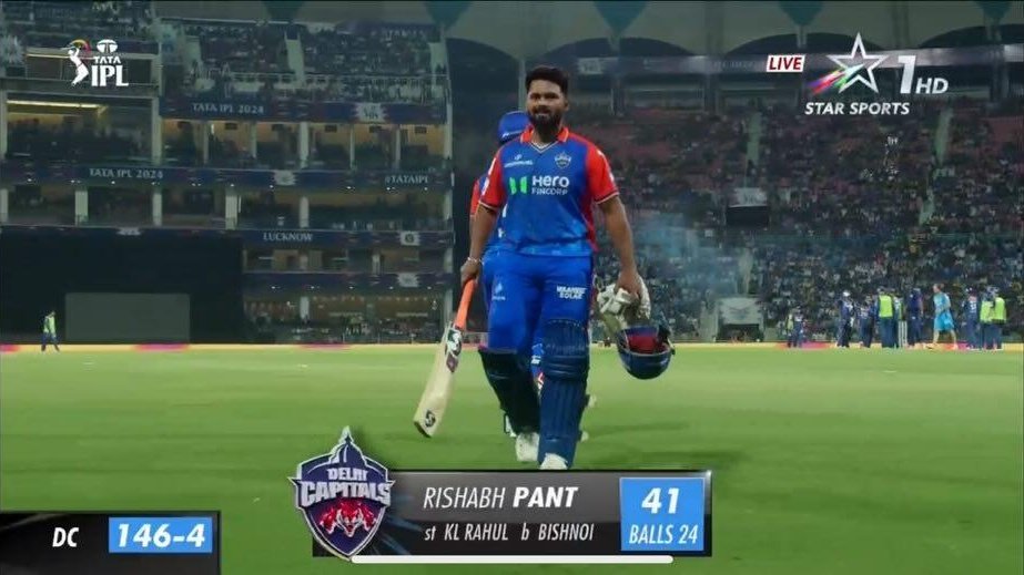 Another impactful innings by captain Rishabh Pant. 💥 Well Played 🔥 Pant #LSGvDC #TATAIPL2024 #DCvsLSG #Lucknow #Delhicapital #Klrahul #Rishabhpant #KuldeepYadav
