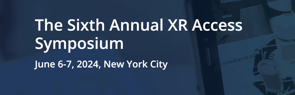 Registration is now open to attend the 2024 XR Access Symposium! You can register on Eventbrite to attend in person for a small fee or online via zoom for free. Register here: xraccess.org/symposium/ #XRAcess2024 #Symposium #Research #XR #Registration #Eventbrite #Zoom