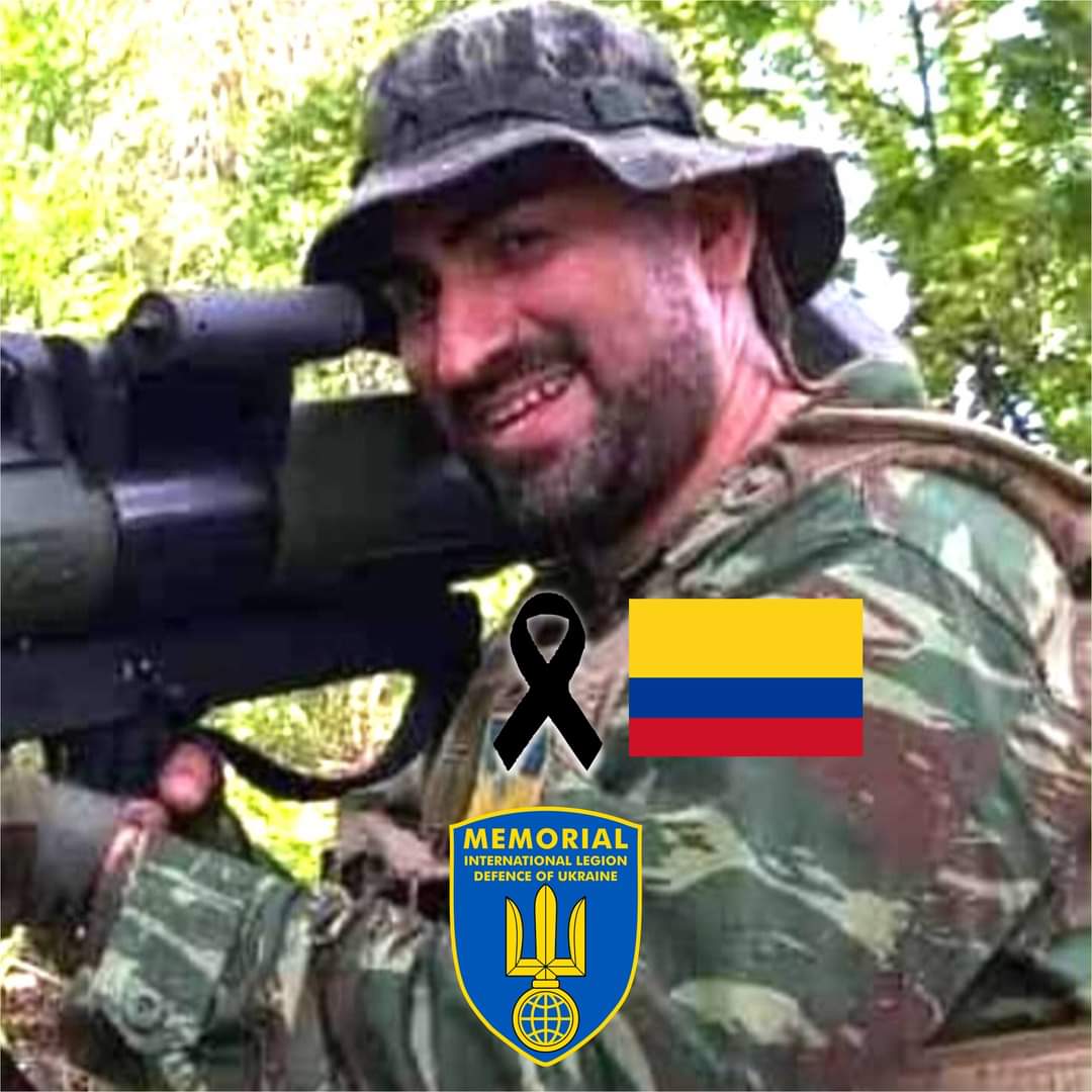 Our Beloved Colombian Brother Jaime Jesus Barazeta Munoz, who had been serving in Ukraine as a Volunteer succumbed on the Battlefield.

Honor, Glory and Gratitude To Our Brother.
February 2023!