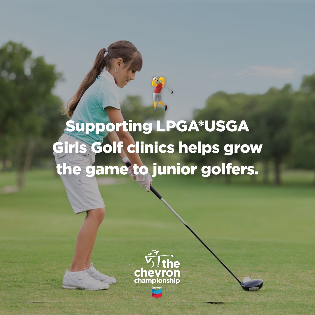 Introducing girls to the game of #golf is powerful. 🏌️‍♀️ Learn how we’re working with the @LPGA at The Chevron Championship to support USGA’s golf clinics and more. chevron.co/tcc-2024-tw2 @Chevron_Golf