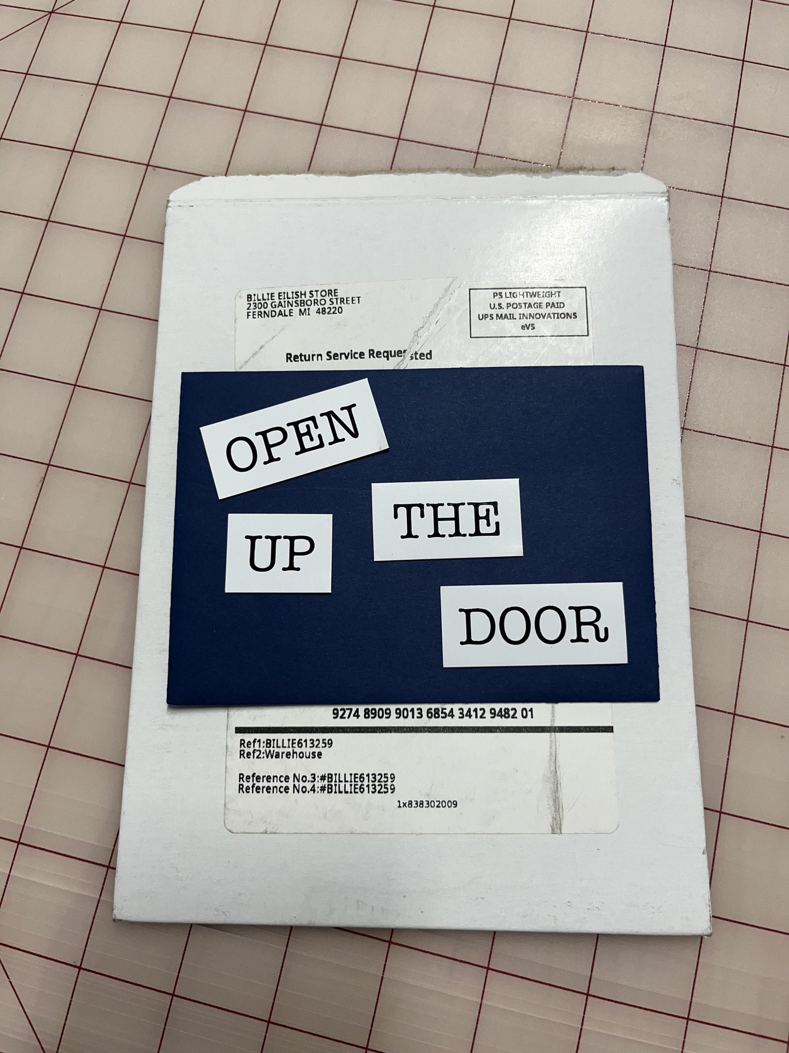 Billie Eilish Society on X: “The phrase “Open Up The Door” as sent 