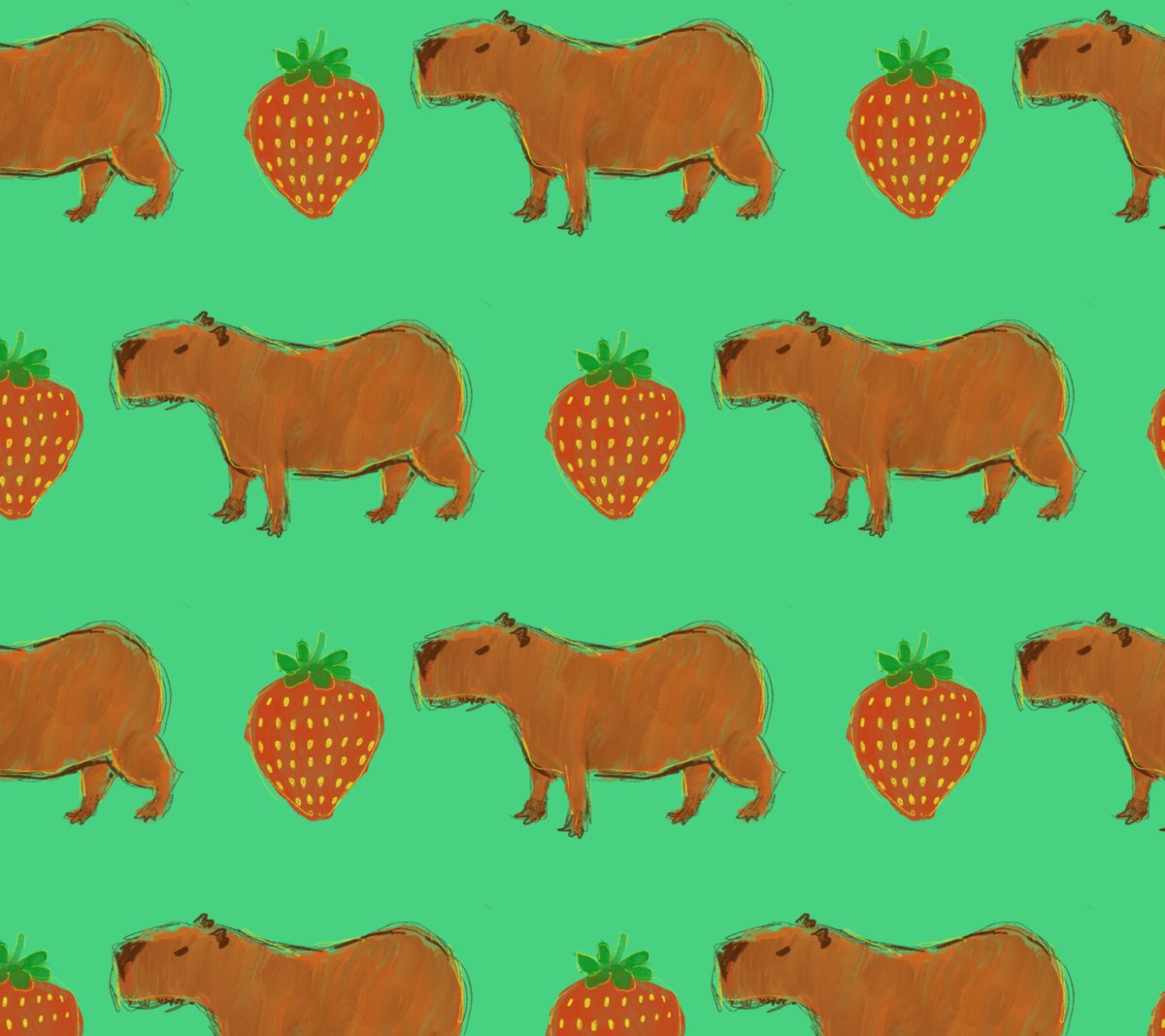 capybara strawberry