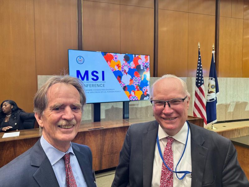 NCUSAR Chairman Mr. John E. Pratt and United States Special Presidential Envoy to Yemen Mr. Timothy Lenderking attend the MSI Conference - Kaleidoscope: Connecting Diversity Across the Spectrum of U.S.-Foreign Policy #USEnvoyYemen @ncusar