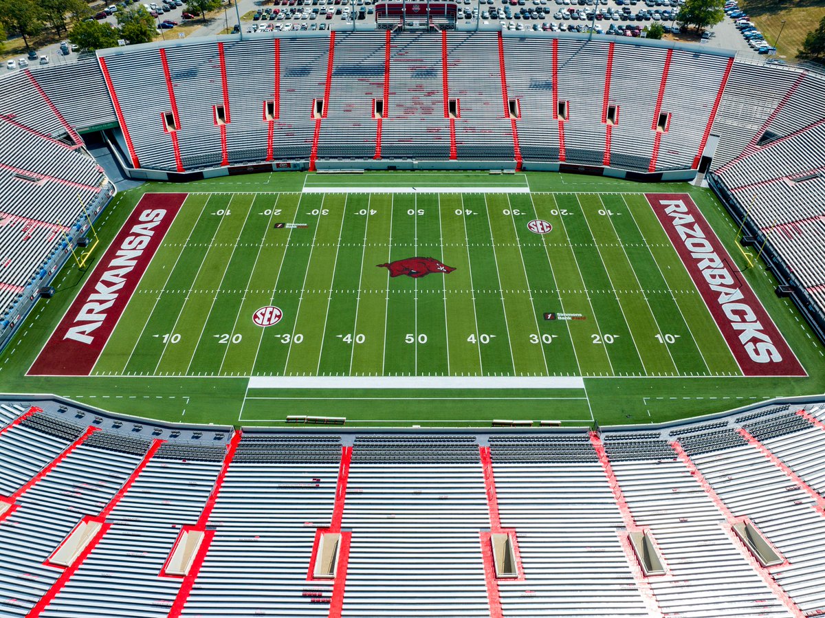 We are so excited to be welcoming back the Razorbacks to War Memorial Stadium! Their season opener vs. UAPB will kick off on Thursday, August 29 at 6:30 p.m. #arkansasrazorbacks