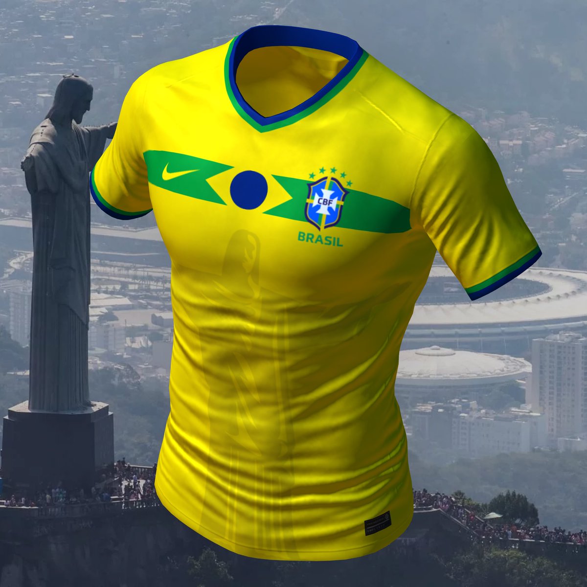 burnssportswear's tweet image. Brazil Concept Home Shirt 🇧🇷 

This shirt features a graphic across the chest hinting to the Brazilian flag and a subtle Christ The Redeemer graphic below this!

Follow for more concept football shirts!

#burnssportsweardesign #footballkitdesign #brazil #copaamerica 🔥