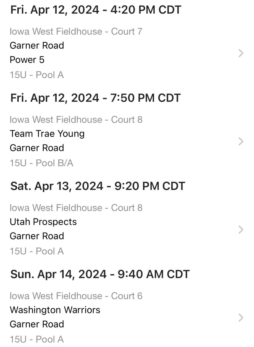 /// GRBC 3SSB  2027 Roster & Schedule for Session I of @3SSBCircuit Pool A, play in Council Bluffs, Iowa‼️ #TheStandard

Director: @CoachGravesGRBC 
HC: @D_West30 
AC: @919sfinestjcole 
#3SSB #AdidasBasketball