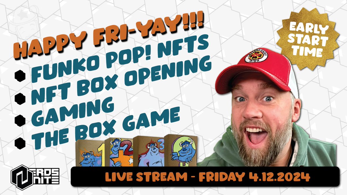 Happy Fri-YAY!!
I'll be streaming EARLY today, so don't miss out!
Start time : 12pm PT
🤠 Twitch twitch.tv/CSSully 
🤠YouTube youtube.com/@NerdsUniteUS #NerdsUnite