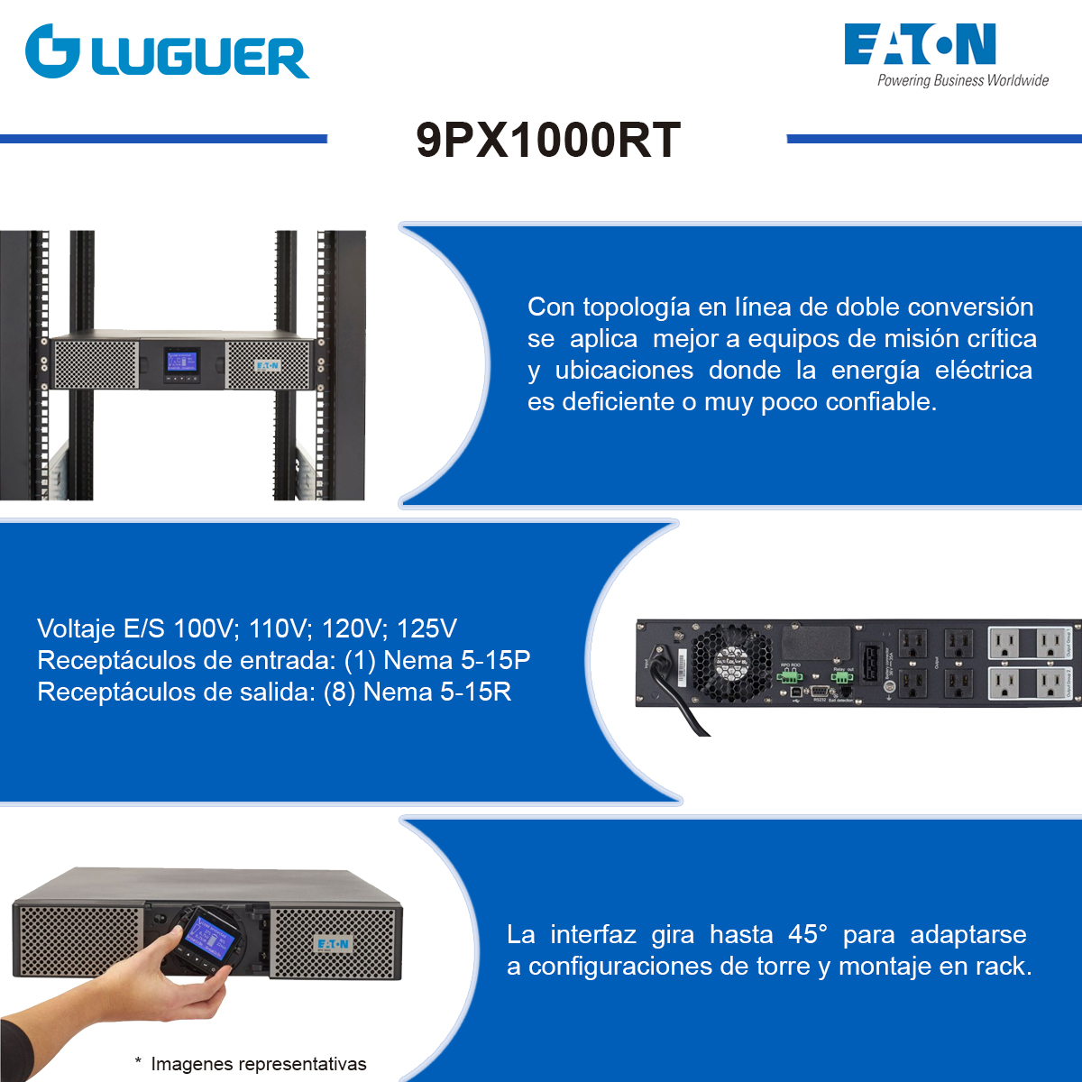 #SabiasQue  la familia de UPS 9PX de Eaton, proporcionan respaldo de batería confiable y protección de energía de CA contra apagones, caídas de tensión, sobretensiones y ruido de línea que pueden dañar valiosos equipos de TI o destruir datos.
Consigue tu equipo en Luguer.