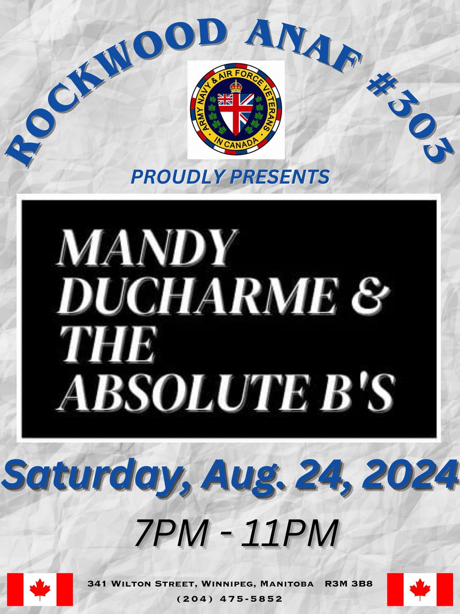 MDucharmeMusic's tweet photo. Saturday, August 24th, 2024 we take Rockwood ANAF #303 https://t.co/gb9AA7Vs8t