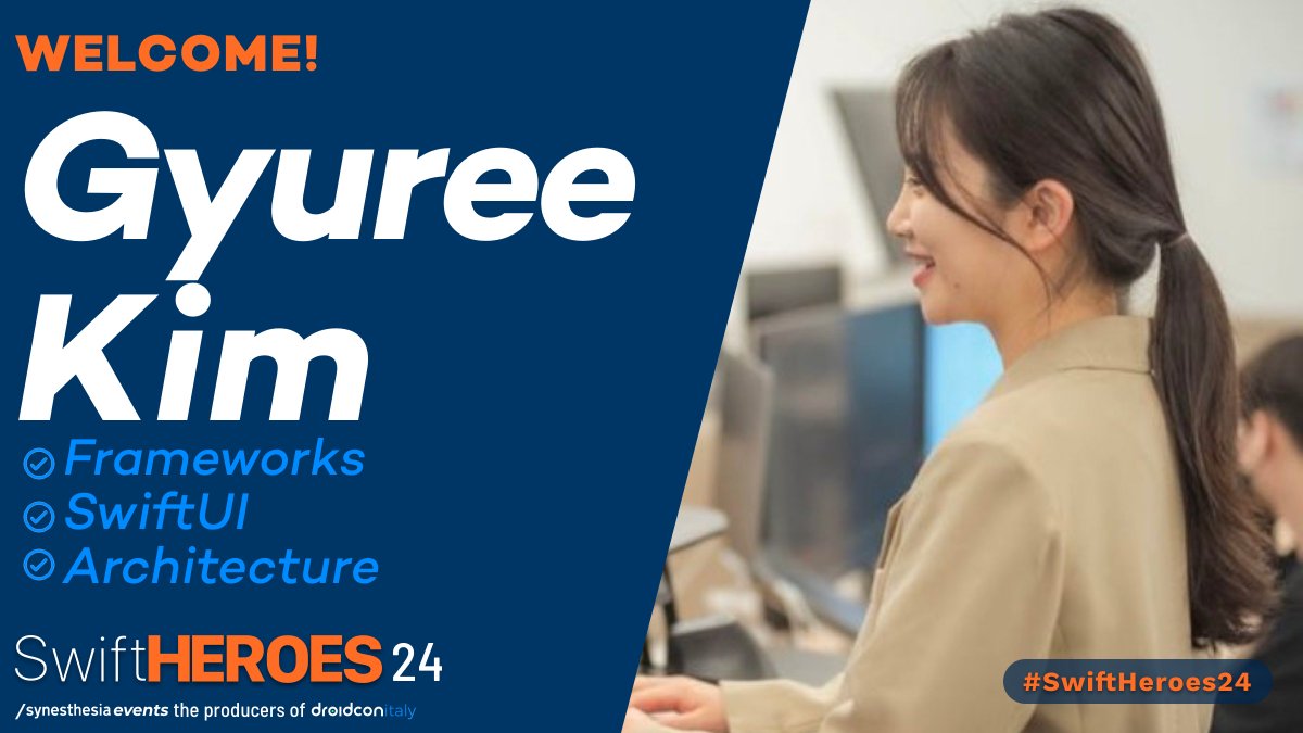 swiftheroes_it's tweet photo. "Your big head component spoils your code" 🧩🧐
Welcome Gyuree Kim, iOS Role Leader from PFC Technologies 👋

This session offers practical insights and code examples, aimed at improving the maintainability of SwiftUI components.🔎
📋 See the agenda here: https://t.co/AF0JPgzFGm
