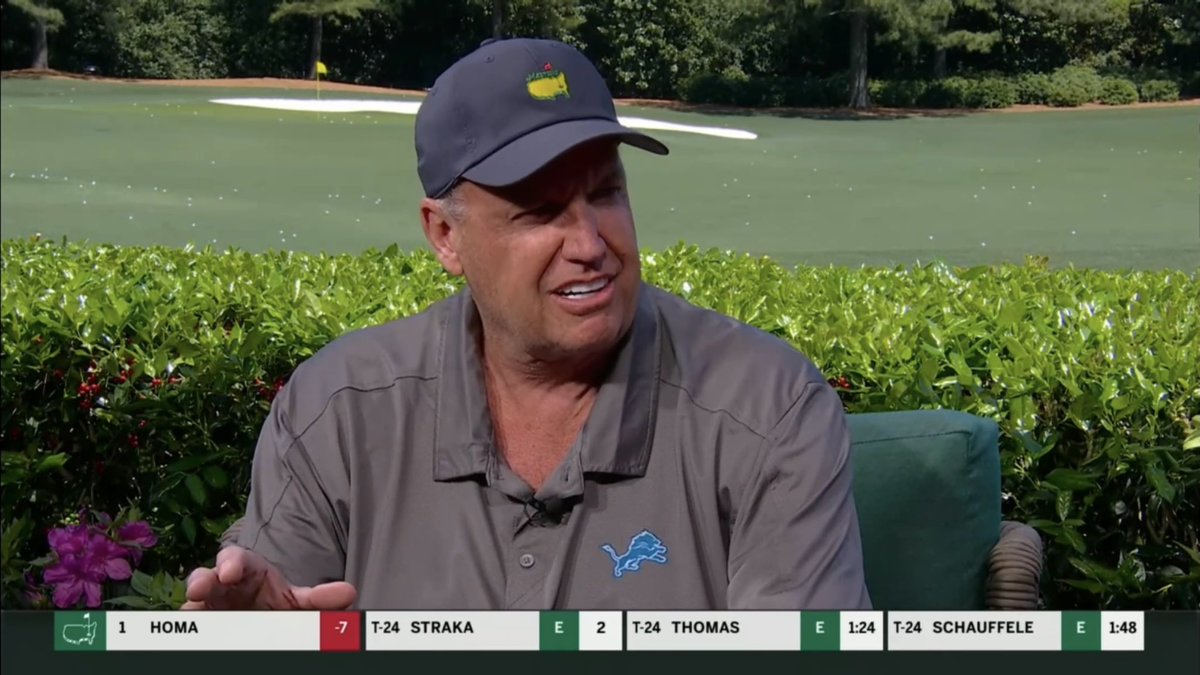 Rex Ryan repping the Lions at The Masters