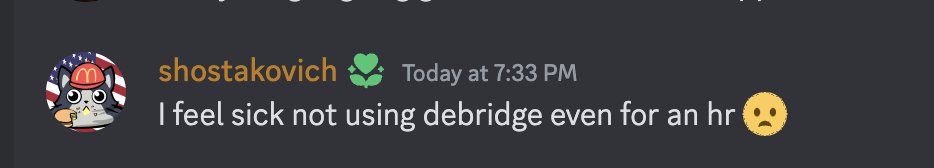 Using deBridge can be addictive