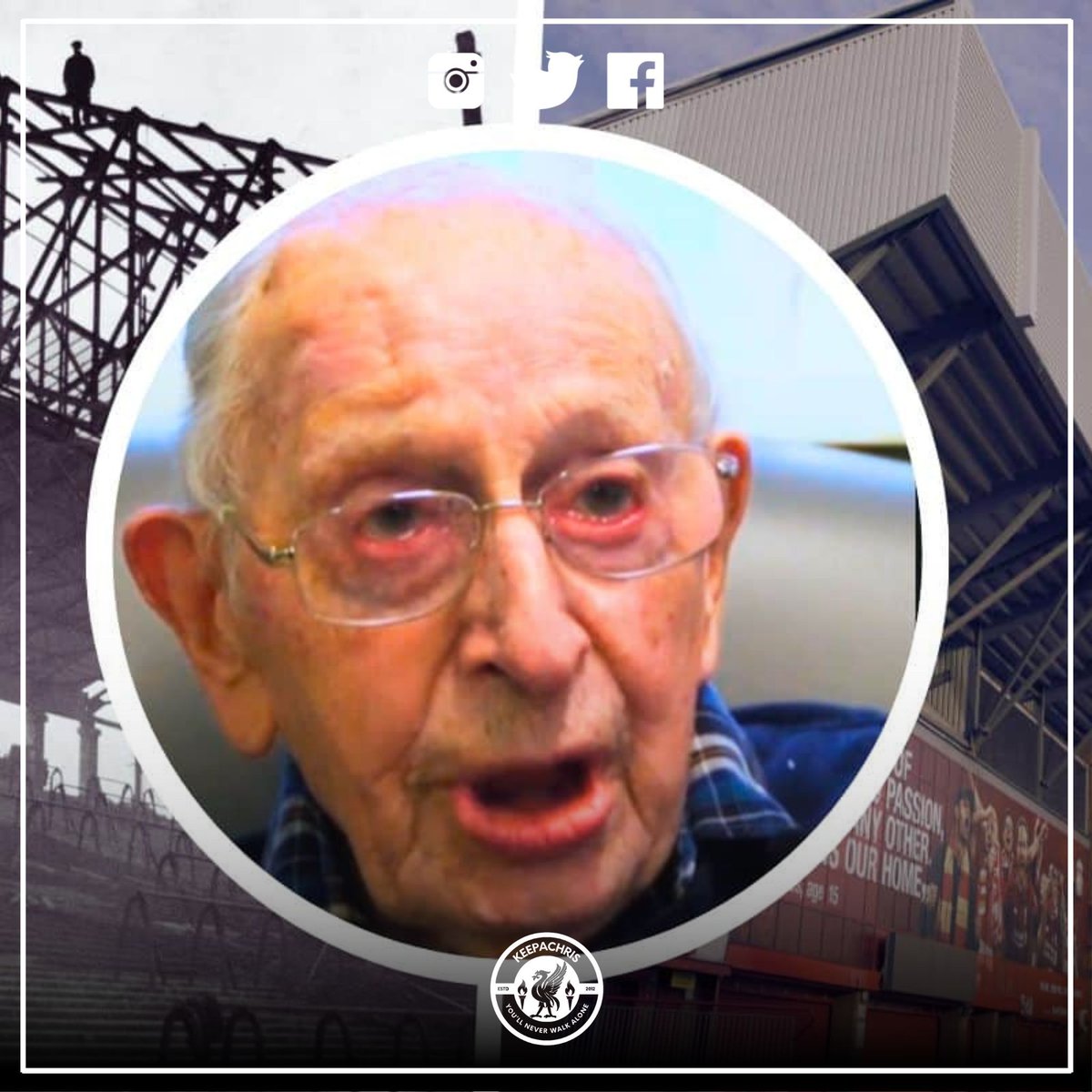 AnfieIdExpress's tweet photo. 🚨🗞️𝗡𝗘𝗪: The oldest man in the world is a Liverpool fan – aged 46 when Bill Shankly arrived! 

According to Guinness World Records, the new world’s oldest man is 111-year-old Scouser John Alfred Tinniswood, and he is a Liverpool fan!

| #LFC | #YNWA | https://t.co/68D7KtelPc