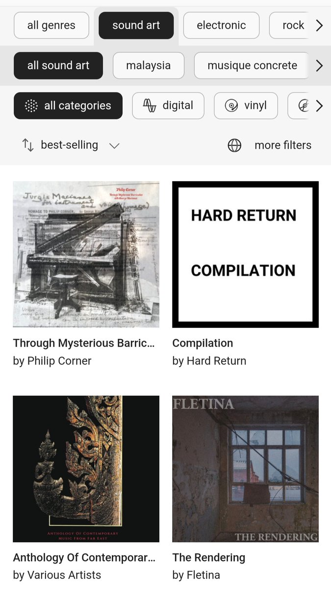 Wow, my new album 'The Rendering' is currently the #1 bestselling album in the 'field recordings' category on Bandcamp, and #4 in the 'sound art' category 😮

Thanks so much to those who have bought it!

fletina.bandcamp.com/album/the-rend…
