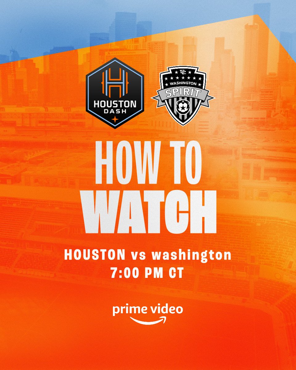 It's our @PrimeVideo debut tonight! Celebrate 10 years with us no matter where you are 🙌 🕖 7:00 pm CT 🎟️ bit.ly/43ZWc7I 📺 Prime Video #HoustonDash