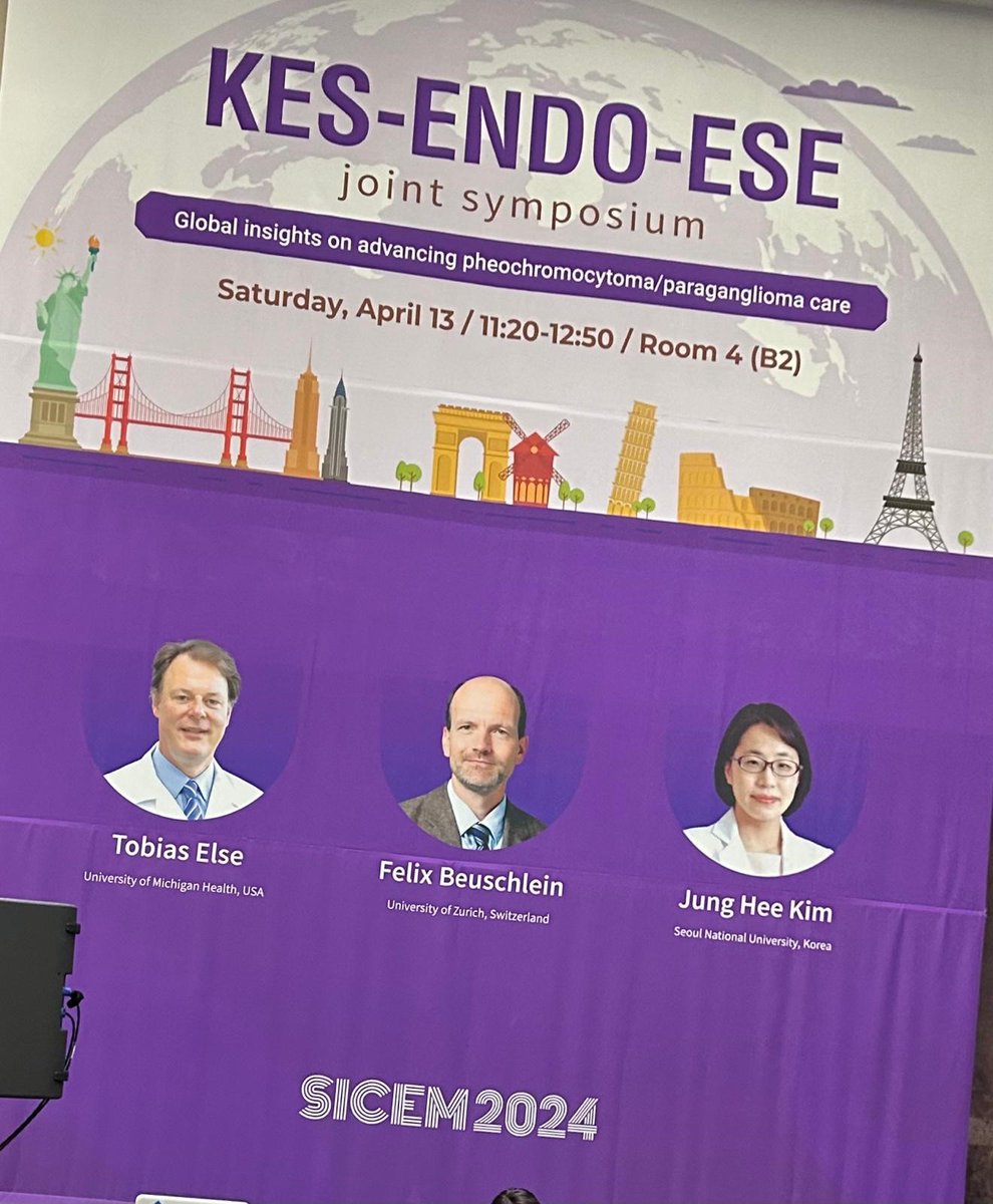 #SICEM2024 in #Seoul is well underway and ESE is looking forward to the joint session tomorrow (13 April) with the Korean Endocrine Society & @TheEndoSociety The session will focus on #Pheochromocytoma/#paraganglioma - see more details. @EsePresident ow.ly/L9c750RfecX