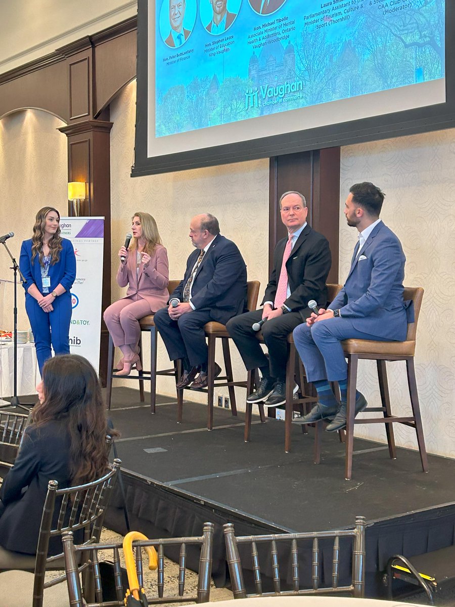 Great Post Budget Breakfast today! Thanks to Minister @PBethlenfalvy, Minister @Sflecce, Minister @MichaelTibollo, MPP @laurasthornhill. Thanks to @CAASCO and @WCNXCanada for their support. #BudgetBreakfast