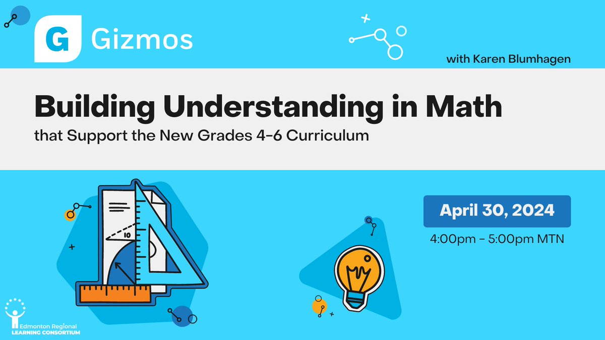 Explore the major features of Gizmos online simulations & learn how to use them to inspire students to think like mathematicians in this session with Karen Blumhagen. Learn more/register: bit.ly/ERLCNC609 #newcurriculum #math