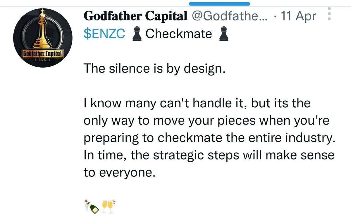 GodFrauderCap's tweet image. $ENZC when he said this he was selling .. you been played and all he has to say now is .. silence 🔕