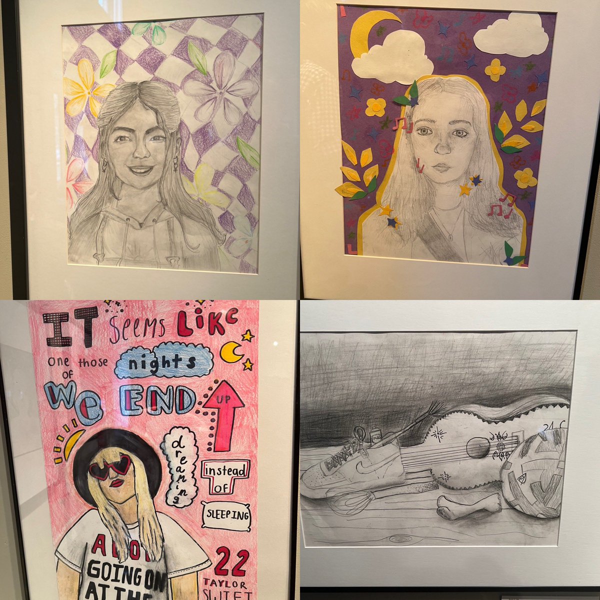 Wonderful display of artwork at the Zullo Gallery- check out the work of some of our Blakers! #bmsed #medfieldps #artsaveslives #belonging @Medfieldk12Arts