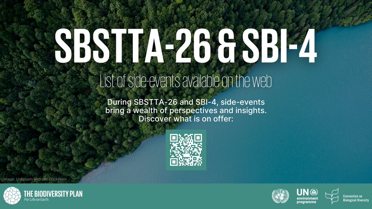 #SBSTTA26 and #SBI4 are set to be held in Nairobi, Kenya in May of this year. In preparation for these meetings, make sure to check out the many side events that will take place.👇 🔗: cbd.int/side-events/