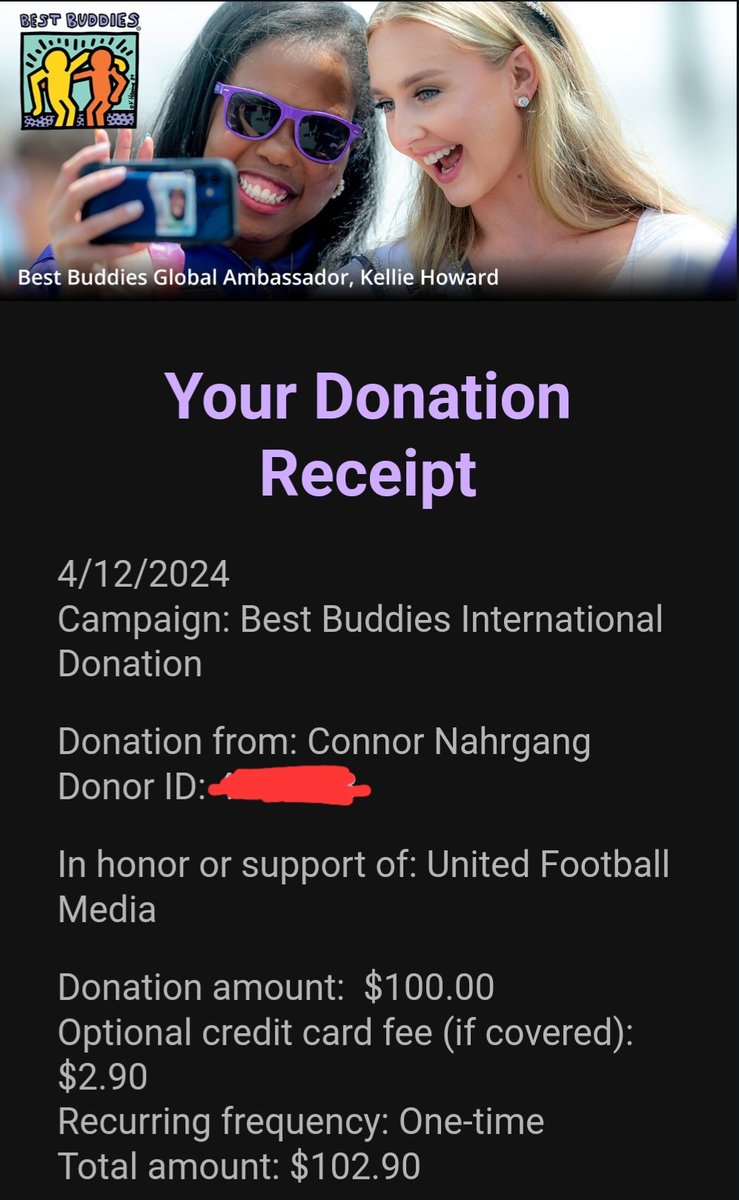 @WebUFM and I made a bet on the DC vs HOU game as it was our UFL team's one showdown this season! Loser donated $100 to the @bestbuddies of America! I've never been so happy paying up on a bet! This organization is near and dear to my heart. If you are feeling generous please…