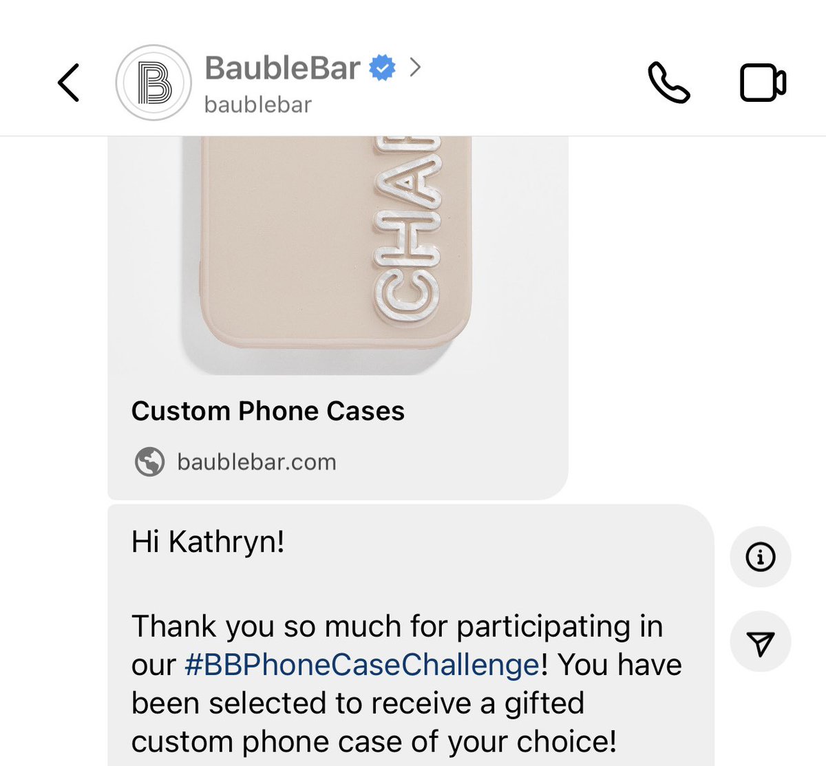 I never win anything but I won a free BaubleBar phone case and I’m so excited 🥹