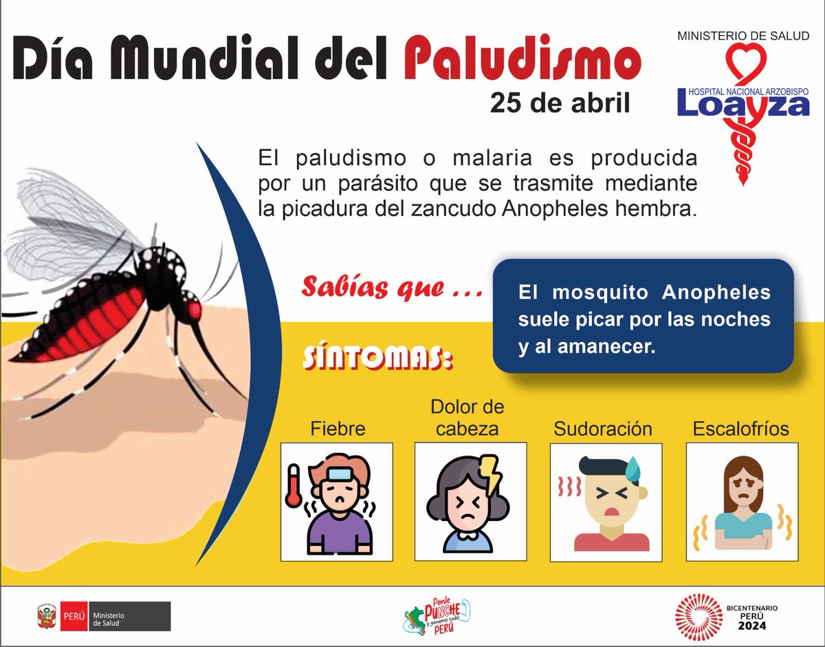 #DíaMundialDelPaludismo 🦟
@Minsa_Peru @SuSaludPeru @SISPeruOficial @hospitalloayza