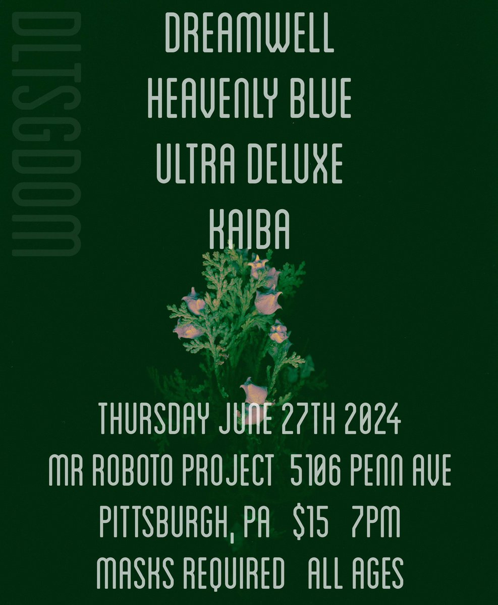 New @heavenly_crew record out today!! Catch them 6/27 at @RobotoProject w/ @dreamwellri + @ultradeluxe666 + Kaiba!! TICKETS: dltsgdom.ticketleap.com/dreamwell-heav…