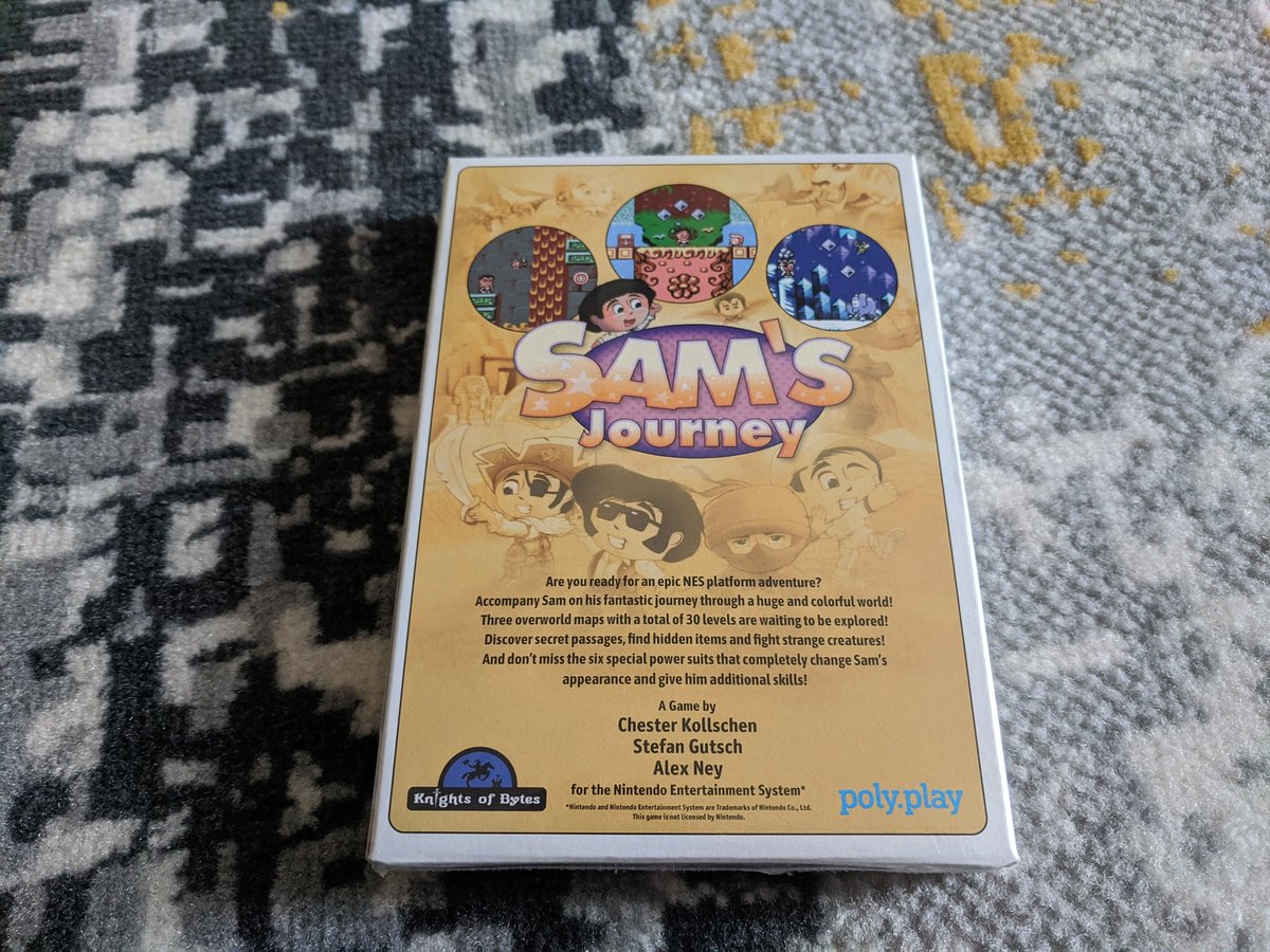 Thank you @polyplay_xyz and @knightsofbytes for Sam's Journey NES!! Missed out on the C64 version but this has made my day! #retrogaming #gaming