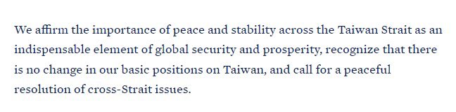 The Joint Vision Statement from the Leaders of Japan, the Philippines, and the United States affirmed the importance of maintaining peace and stability across the Taiwan Strait as an indispensable element of global security and prosperity. whitehouse.gov/briefing-room/…