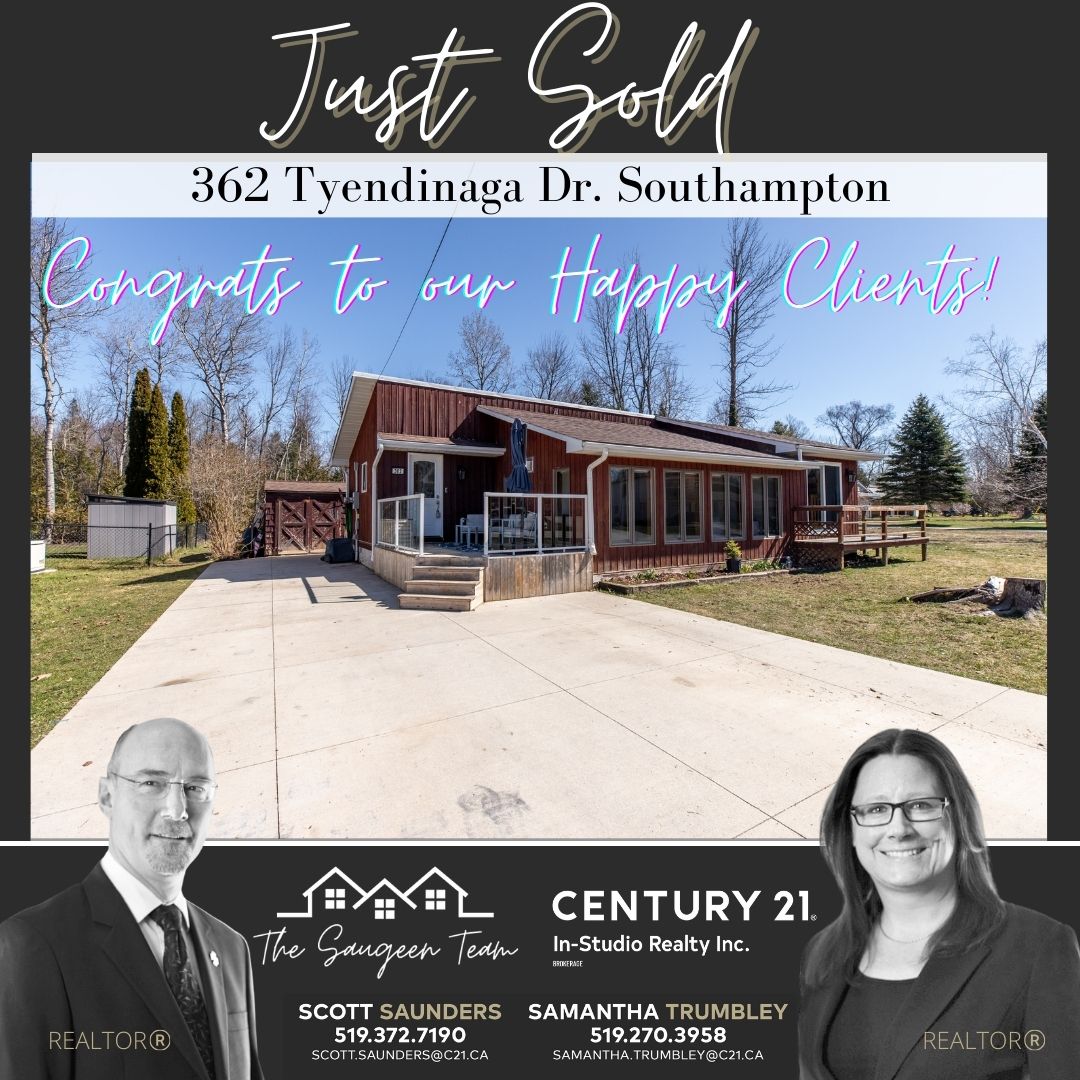 🎉 JUST SOLD! 🎉

362 Tyendinaga Dr. is off the market! 
Congrats to our Happy Clients!! 

#saugeenteam #century21 #realestate #saugeenshores #saugeenshoresrealestate #realtor