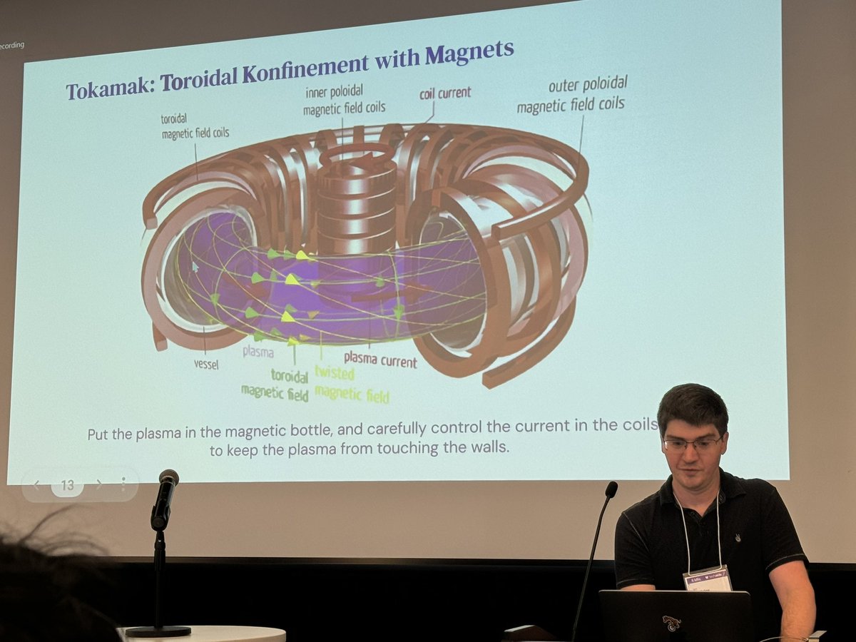 Goodfellow talking about controlling a Tokamak with RL at Mila.