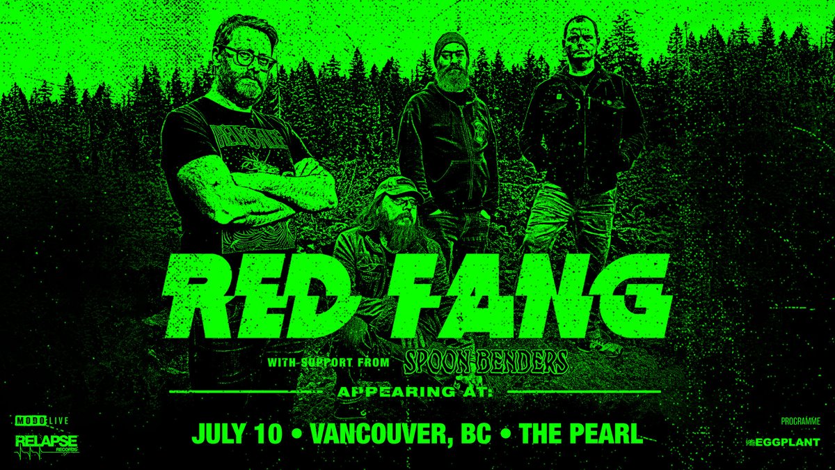ON SALE NOW💥 @RedFang are taking over The Pearl on July 10th with @Spoon_Benders. Get your tickets: found.ee/RedFang-YVR #redfang #rock #vancitybuzz #vancouverevents #vancouverisawesome