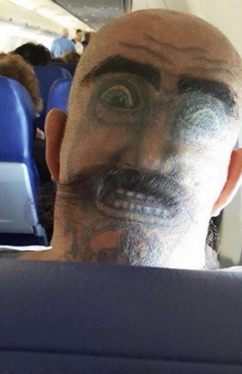 Imagine sitting behind this on a plane.