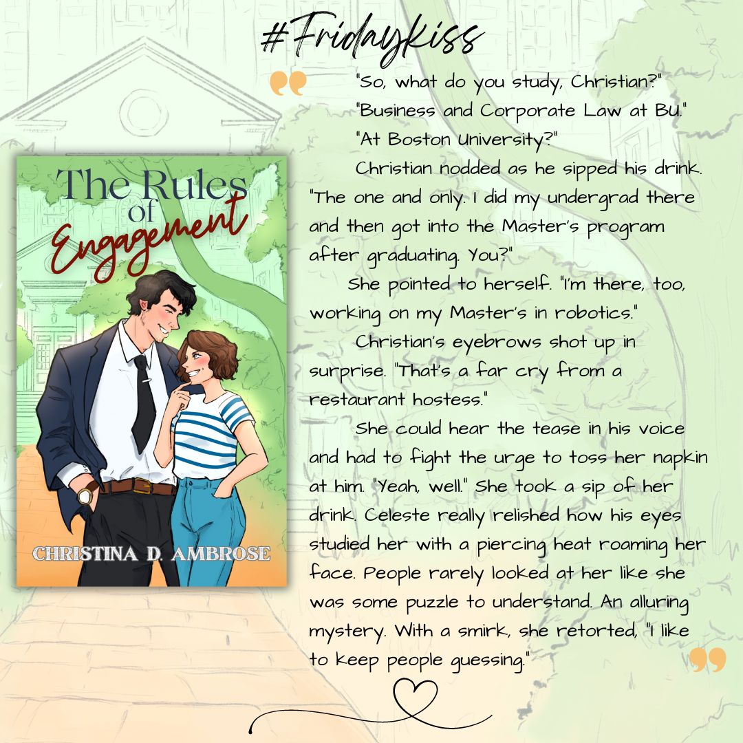 This week's #FridayKiss theme: Puzzle.

This is a passage is from my upcoming friends-with-benefits contemporary romance, The Rules of Engagement.

#booktok #steamybooks #indieauthors #ContemporaryRomance #friendswithbenefits #collegeromance #strangerstolovers #grumpysunshine