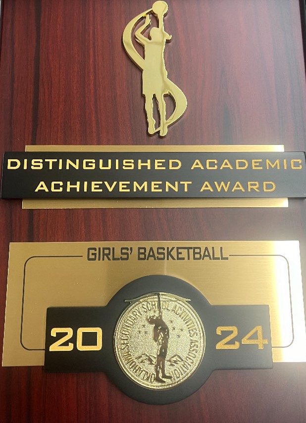 Congratulations to the Lady Titans... They received a Distinguished Academic Achievement Award for their 3.834 GPA.