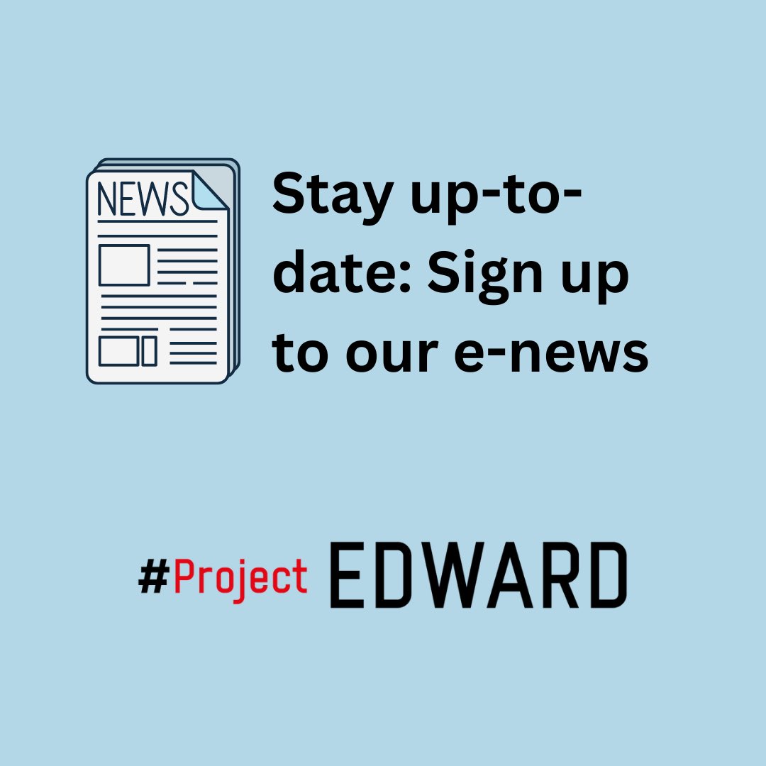 Make sure you stay up-to-date with Project EDWARD’s news, events and activities - sign up to our e-news here: bit.ly/3VUnyda #ProjectEDWARD