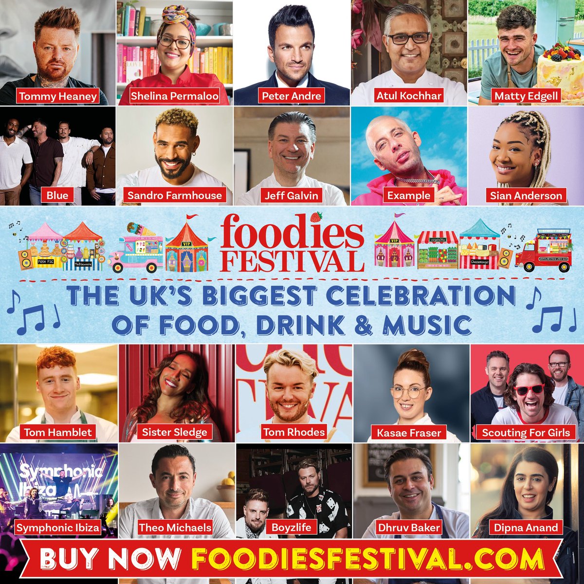 What a summer we have in store! ☀️🙌🏼💃🏻 Foodies Festival 2024 is just oozing with incredible talent…from disco icons to MasterChef Champions! We cannot wait to get started!!!! 🤩🤩🤩 Join us for our biggest and best ever tour! 🎟️🎟️ foodiesfestival.com