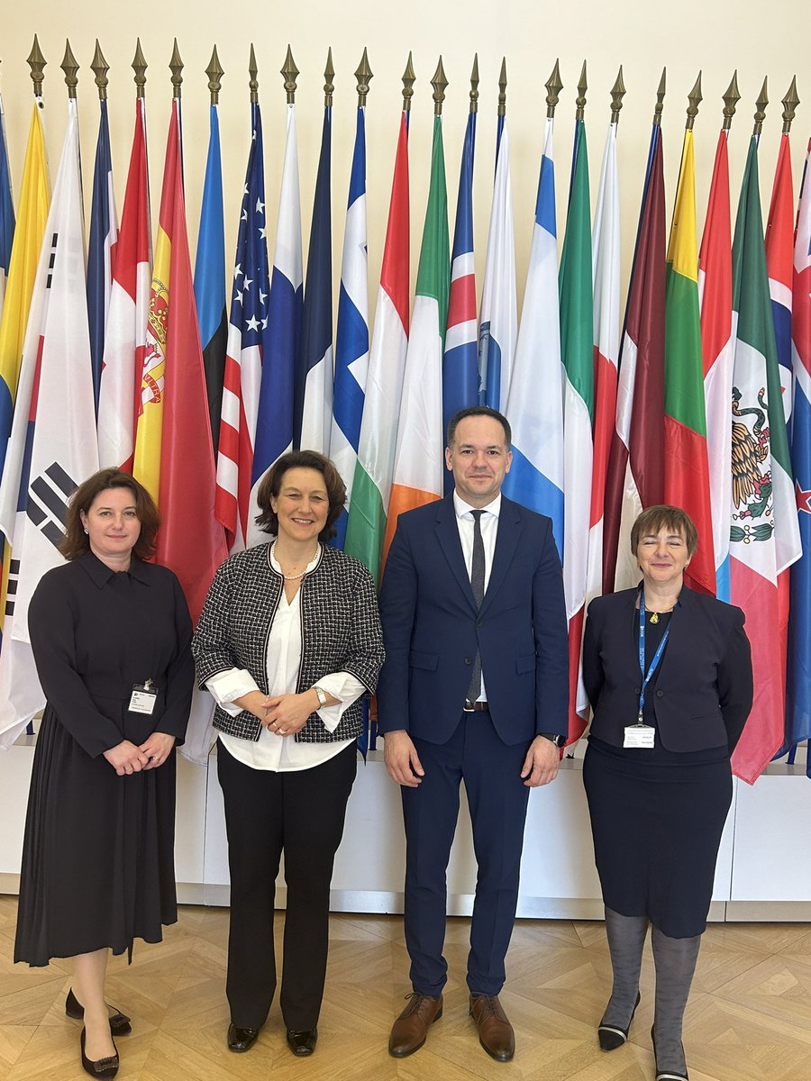 🇭🇷Acession process is ➡️within the @OECD Trade Committee on 🇭🇷Market Openness Review:transparent regulatory fram., open services sector,💪level of IPR Protection. Continuing working on improving our business climate. 🇭🇷 was led by @MVEP_hr State Sec. Zdenko Lucic & @irenaalajbeg