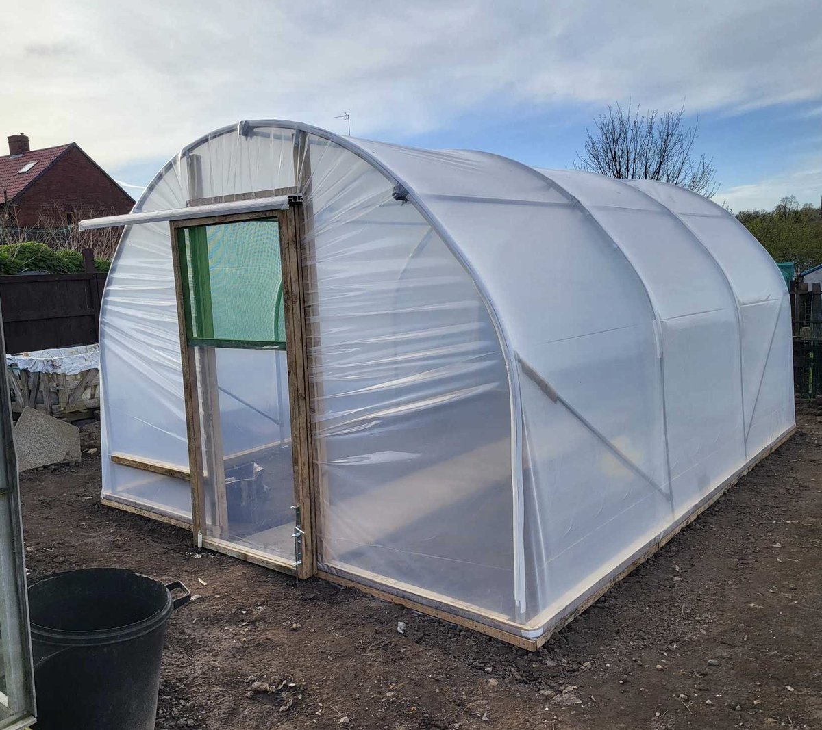 At last ! A couple of sunny, wind/rain free days.
Managed to get my new polytunnel up and running.
It wasn’t cheap and blooming hard work but well worth it.
It’s by @FirstTunnels ….quality item and excellent customer service when required.